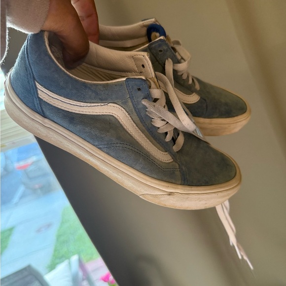 Vans Blue and White Sneakers Classic Skate Style - Picture 2 of 8